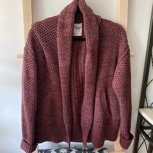 Abercrombie & Fitch Maroon Knit Cardigan